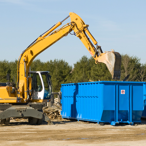 are there any restrictions on where a residential dumpster can be placed in Exira